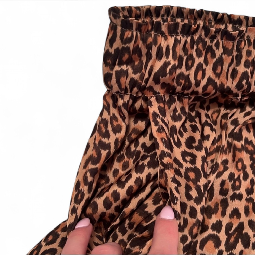 Something Navy Leopard Print Satin Pajama Set XXS - Picture 6 of 9
